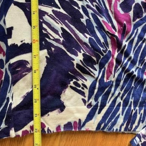 Emilio Pucci abstract print multicoloured v neck cashmere sweater - Picture 6 of 8